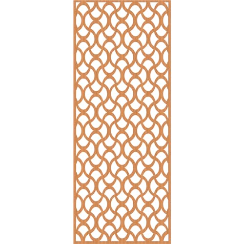Image of 35 3 /8 inchW x 89 3 /8 inchH x 3 /8 inchT Resort Decorative Fretwork Wood Wall Panels, Cherry
