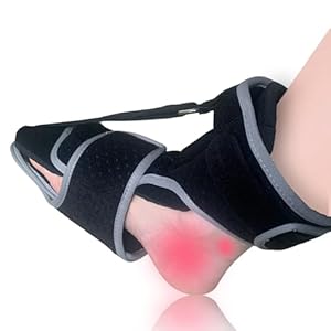 Plantar Fasciitis Night Splint, Plantar Fasciitis Brace for Women Men Relief Achilles Tendonitis Foot Drop Heel Pain, Black