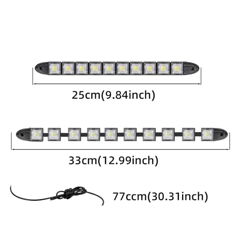 2x 10 LED Universal Luz Diurna para Auto Impermeable miniatura 5