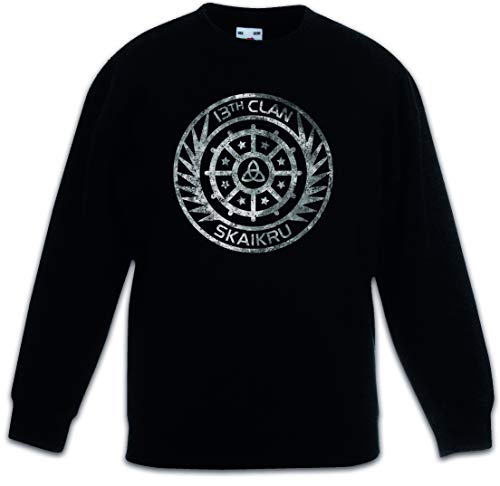 Sweat-shirt enfant Skaikru Clan noir idée cadeau pour anniversaire