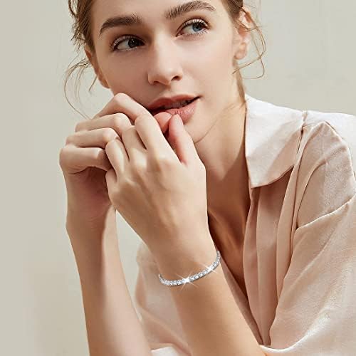 KEFERDIZ zircon bracelet Valentine's Day Gifts Women Bracelet Bracelet Sister Gift Silver Use as Christmas Gift Valentine's Day Gift for Girlfriend or Sister