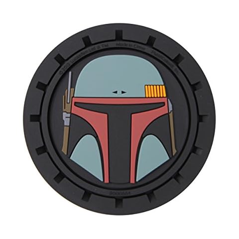 Plasticolor 000664R01 Star Wars Boba Fett Auto Car Truck SUV Cup Holder Coaster 2-Pack Cover