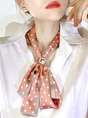 Image of Scarf Buckle for Women Rhinestones Pearl Silk Scarf Clips Fashion Clasp Ring Jewelry Valentine's Day Mother's Day Gift for Wife Mom Lover