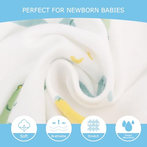 Image of DRESHOW BQUBO 3 Pack Newborn Baby Swaddle Blanket with Hats Infant Adjustable Velcro Swaddling Wraps with Bear Ears Cap for 6-12 Lbs Newborns & 0-3 Months Girls Boys