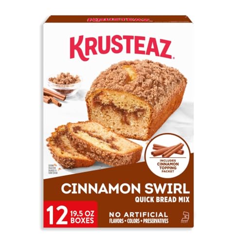 Krusteaz Cinnamon Swirl Quick Bread Mix, Baking Mix With Cinnamon...
