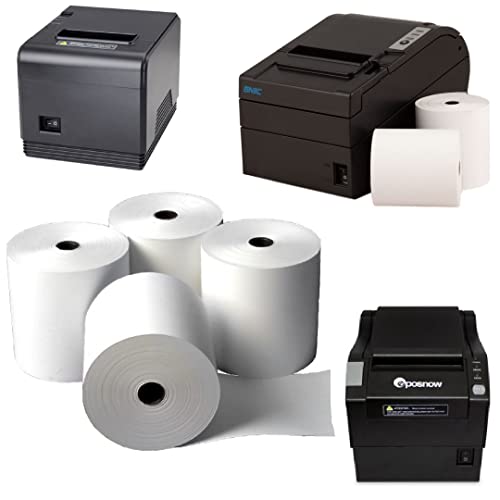 Papier thermique 80x80 anti-bourrage pour imprimante de caisse Star et Epson EPOS