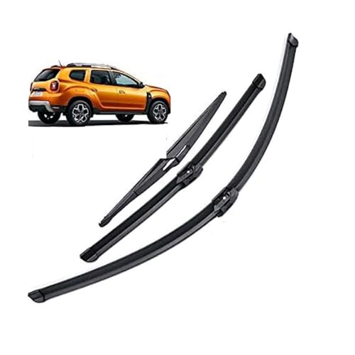 Front Rear Wipers Blade Set for Dacia Dacia Duster 2017-2024, Performance Replacemen Easy Installation Replacement Windshield Wiper