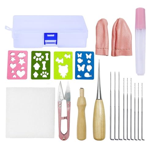 Image of IVICOO Felting Needles,Needle Felting Kit,20 Pcs Set Making Wool Needle Felting Starter Kit with 3 Sizes Felting Needles for Manual DIY.
