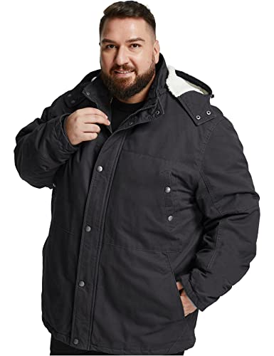 Image of Soularge Men's Big and Tall Military Winter Warm Parka Jacket with Hood