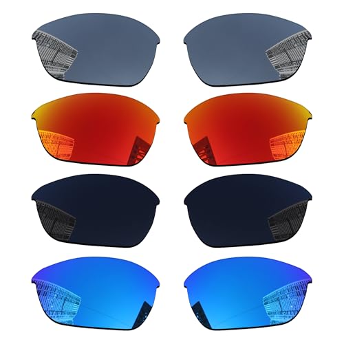 Acefrog 4 Pairs Polarized Replacement Lenses for Oakley Half Jacket 2.0 (OO9144) Sunglasses Perfectly Fit Shatterproof Anti-scratch Value Pack