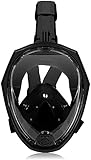 full face snorkel mask and goggles 【Antivaho y antifugas】 El interior de la máscara de esnórquel está hecho de silicona de grado alimenticio de alta calidad, toda la máscara de esnórquel está completamente envuelta para lograr un efecto a prueba de fugas. Los canales separados de inhalación y exhalación previenen efectivamente el empañamiento.