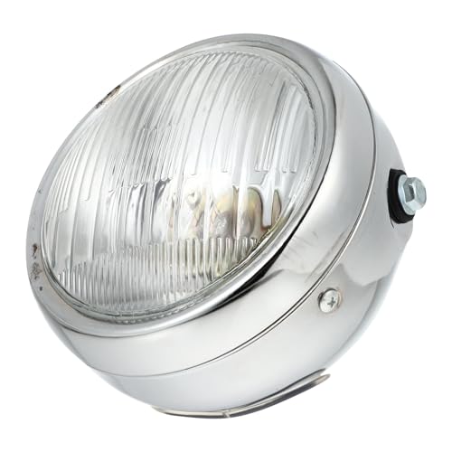 Phare de moto rond rétro en fer et verre étanche pour conduite