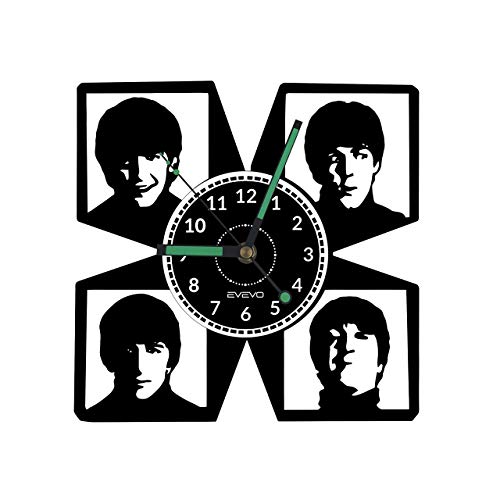 EVEVO Beatles Horloges Murales Disque Vinyle Disques Vinyliques Horloges Murales Vinyle Record Mur l’horloge Créatif… - Les Beatles, Paul McCartney, John Lennon, RIngo Starr, George Harrison EVEVO Beatles Horloges Murales Disque Vinyle Disques Vinyliques Horloges Murales Vinyle Record Mur l'horloge Créatif… – Image 4