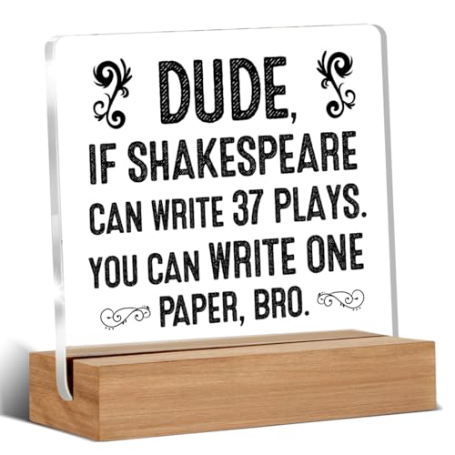 English Classroom Decor English Teacher Gifts Funny Literary Gifts for English Teacher Literature Lover Classroom Decorations High School Desk Decor 4 x 4 Inches