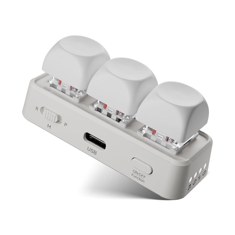 Pomya 3 Key Macro Keyboard Bluetooth USB Programmable Keypad, RGB Backlit Mini Mechanical Controller for Gaming Editing Copy Paste Shortcuts, Portable Custom Buttons Pad (1)-image-7