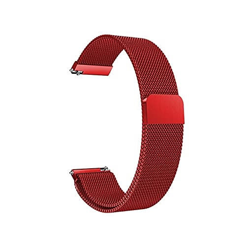 Bracelet montre mesh metal en acier inoxydable rouge 18mm à tête plate pour votre montre