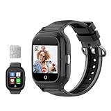LogHog 4G Kids Smart Watch Boys Unlocked Wrist Phone Watch with GPS Tracker,Video Calling,Voice Chat,Temperature Monitor,School Mode SOS Emergency Alarm...