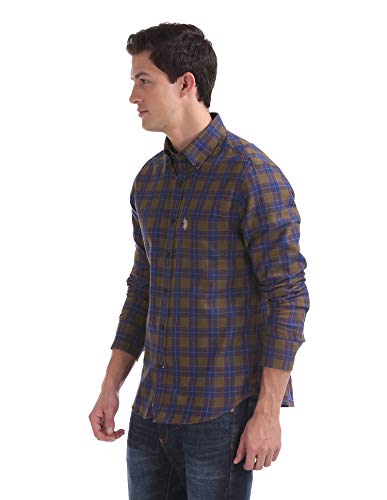 Image of U.S. POLO ASSN. Men's Checkered Regular fit Casual Shirt