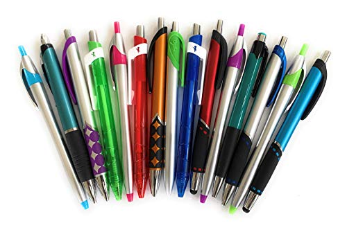 30 Misprint Ink Pens, - Mix Of Plastic, Metal, Retractable, Cap & Soft Tip Touch Screen Stylus #TOP1