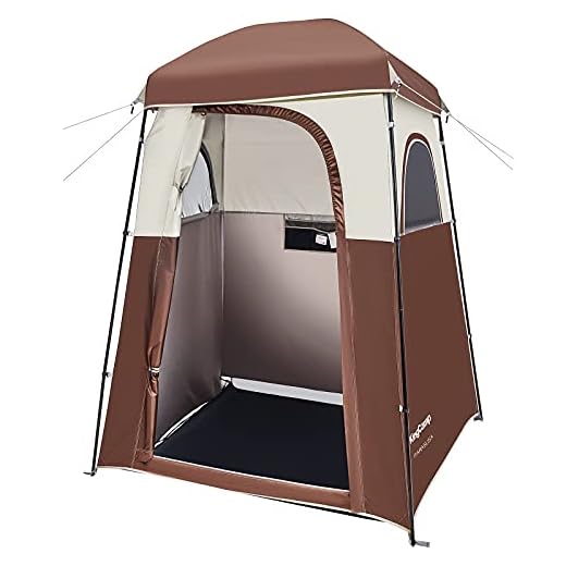 KingCamp Shower Tent Oversize Extra Wide Camping Privacy Shelter Tent, Portable Outdoor Shower Tent Dressing Changing Room Tent with Carry Bag, Camp Toilet, Easy Set Up, 1 Rooms/2 Rooms
