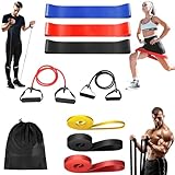 8-Piece Resistance Band Set for Home Workout with Pull-Up Assistance Loop and Booty Bands with Handles Ideal for Full-Body Strength Training Glute Activation and Stretching Fitness Kit