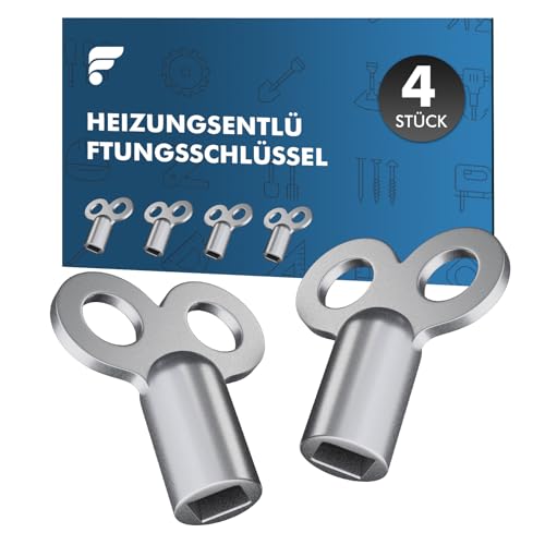 Shinfly 4 Stück Heizungsentlüftungsschlüssel 5mm-Entlüftungsschlüssel für heizkörper Hochwertige Heizung entlüftungsschlüssel aus Legierung Entlüftungsschlüssel Geeignet für alle Heizkörper