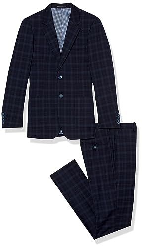 Isaac Mizrahi Men's Slim Fit Multi-Plaid Jacket and Pant Suit Set - Main Image