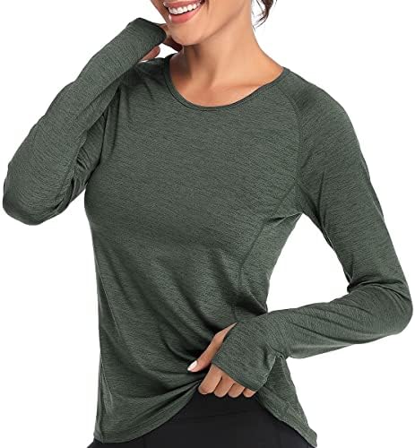 VUTRU Women's Long Sleeves Workout T Shirt Breathable Sports Running Yoga Tops Thumb Holes