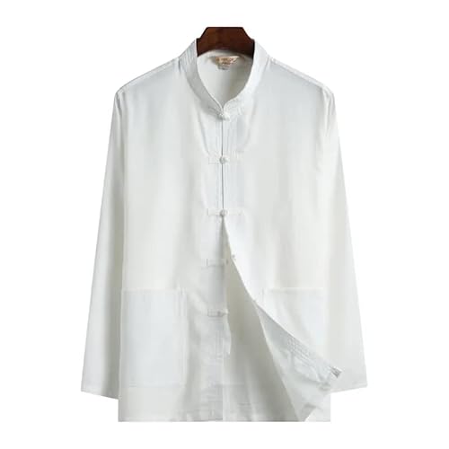 XJRJ Camisa masculina de dragão chinês Kung Fu Terno tang, roupas chinesas tradicionais para homens,