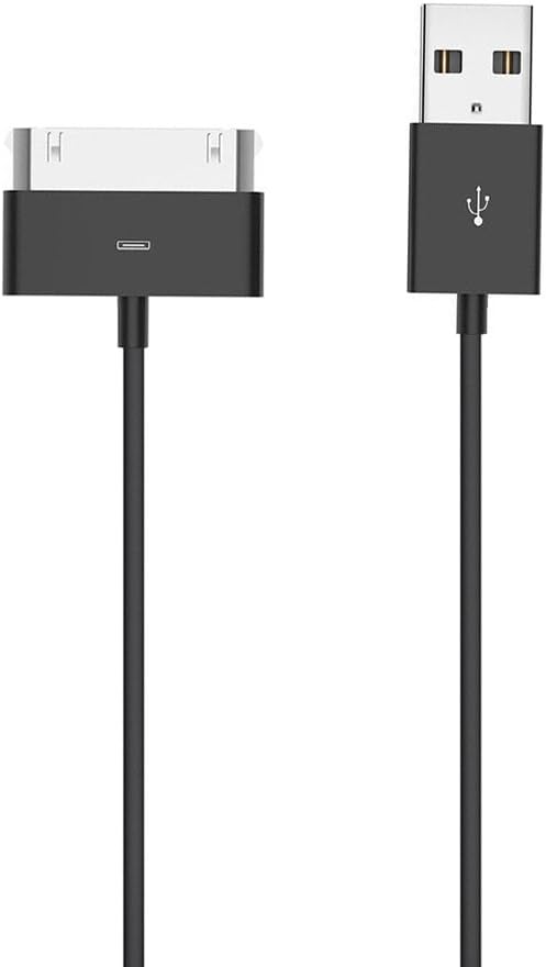 Ultra Long 2M/6-Foot 30 Pin Charge and Data Sync Cable for iPhone 4/4s, iPhone 3G/3GS, iPad 1/2/3, iPod (Black)