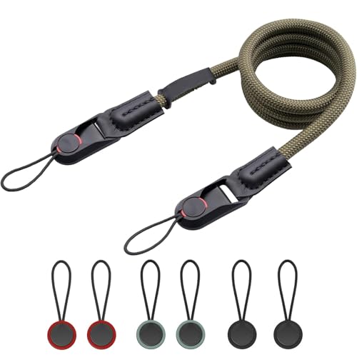 QMLING Camera Strap Quick Release, Climbing Rope Camera Strap, Camera Neck Shoulder Strap for SLR DSLR Digital Mirrorless Camera (Green)