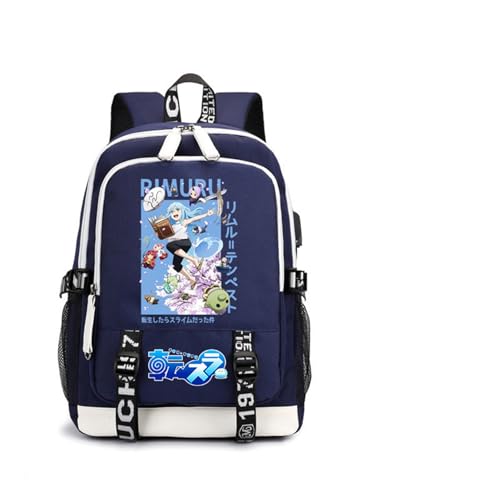 ISaikoy Anime That Time I Got Reincarnated as a Slime Backpack Rimuru Tempest Bookbag Daypack School Bag C7