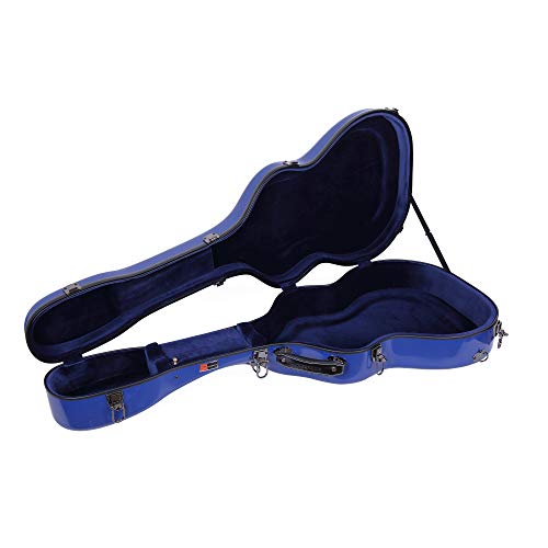 Image of Crossrock Deluxe Fiberglass Case for OM, Martin 000 Guitars(CRF2020OMNVBL)