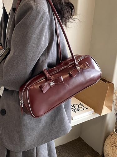 Coquette Shoulder Purse Women Bow Bag Vegan Leather Shoulder Purses Handbag Coquette Stuff3