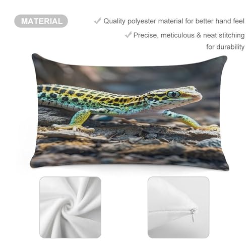 Funda de almohada lumbar de 12x20 rectangular de felpa suave lavable para cojín de sofá de salón 4