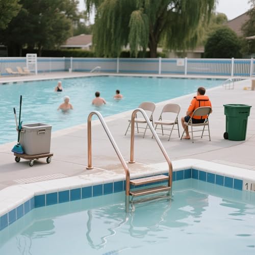 Baranda para piscina de acero inoxidable 155cm miniatura 6