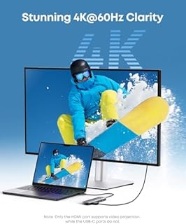 Anker USB C Hub, 7-in-1 Multi-Port USB Adapter for Laptops, 4K@60Hz USB C to HDMI Splitter, 85W Max Power Delivery, 2xUSBA & C 3.0 Data Ports, SD/TF Card, for Type C Devices (Charger Not Included)