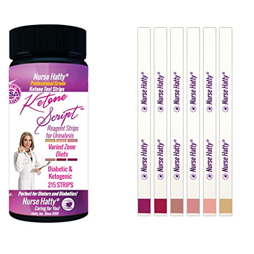 nurse hatty 215ct diabetes amp ketosis and measures for varied zone diets - ketone test strips - long strips