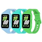 Gheper 3 Pack Soft Watchbands Compatible with Samsung Galaxy Fit3[2024] SM-R390 Silicone Wristband All-round Protective Band Replacement Bracelet Straps