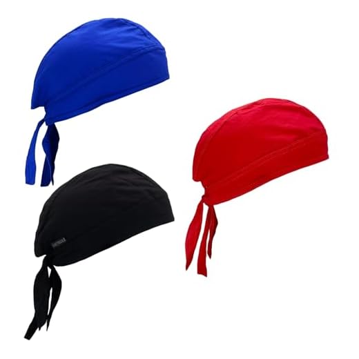 Cotton Doo Rag Skull Cap Sweat Wicking Head Wraps Breathable Helmet Liner Beanie Dew Rags for Men and Women (Plain Pack)