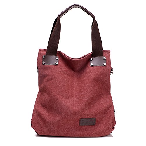 Sac de toile femme grand format : sacoche diagonale et sac d'épaule style étudiant chic F