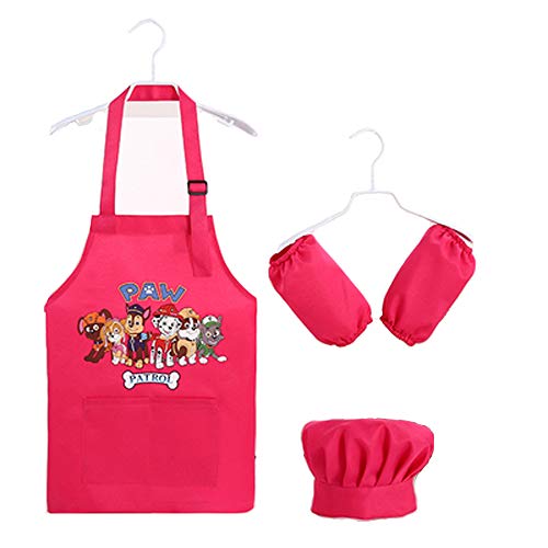 Delantal Y Gorro De Cocinero Infantil Paw Patrol – Set De Cocina Para Niños De 3 A 8 Años – Ideal Para Hornear, Cocinar Y Pintar – Poliéster Ligero Y Cómodo – Regalo Original