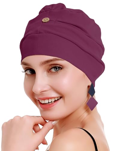 osvyo Copricapo da donna in cotone per donne malate di cancro, in chemioterapia, affette da perdita di capelli, leggero, in confezione sigillata, Taglia unica