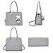 Women's Fashion Handbags Tote Bags Shoulder Bag Top Handle Satchel Purse Set 4pcs