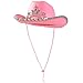 Funny Party Hats - Pink Cowgirl Hat - Childrens Cowgirl Costume Hat -Girls Cowboy Hat -Light Up Blinking Crown Tiara