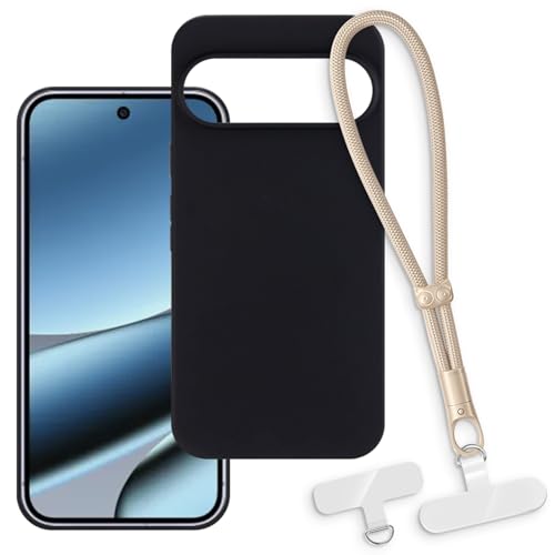 OAGELIM 2-in-1�ی�P�[�X�ƃ��X�g�X�g���b�v Google Pixel 11 Pro XL �Ƃ̌݊������� ���O���\�ȃ��j���[�h�t���d�b�J�o�[�A����~�ߕ����h�~�O���b�v�n���h�� (�u���b�N + �S�[���h)