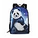 Kuiaobaty Mochila escolar para niños para adolescentes, Galaxy Fútbol Lobo, mochila para mujer, mochila de viaje, casual, mochila, Oso panda
