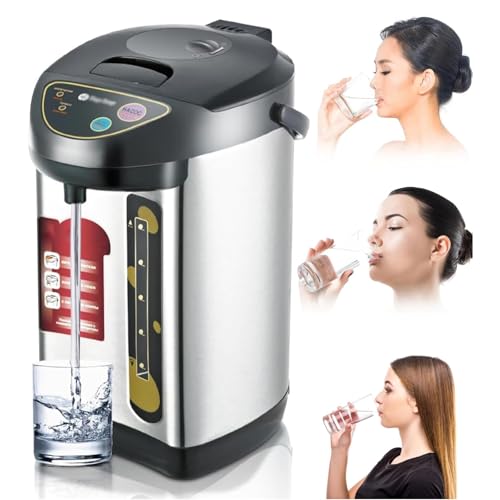 Instant Hot Water Dispenser - 6.8L Thermo Pot with 5 Temperature Options, 24-Hour Timer, Auto Re-Boil & Rotatable Base for Home or Office