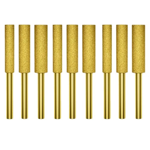 QIXIAMO High Hardness Chainsaw Sharpener, Emery Made, Easy to Install, 3 Sizes Plated Sharpening Wheel