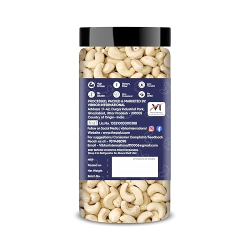 Image of Aldeira Whole Raw Cashews | 400 Gram Jar | Kaju Nuts | Plant Based Protein | Gluten-Free | Nutty Flavor | Healthy Snack | Rich Delicious Taste